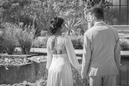 Hochzeitsfotografie-Brautpaarshooting-botanischer garten-Bonn