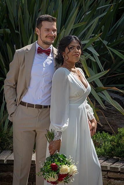 Hochzeitsfotografie-Brautpaarshooting-botanischer garten-Bonn