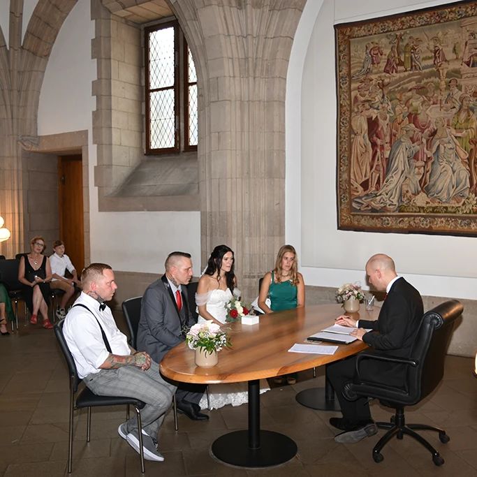 Trauung in der Rentkammer im historischen Rathaus
